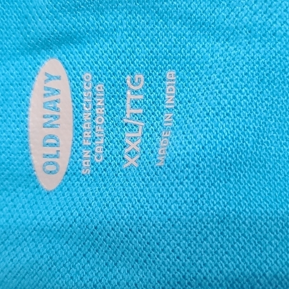 NWOT Old Navy Mens Polo Shirt Aqua Short Sleeve Collared Size XXL READ - Picture 6 of 9